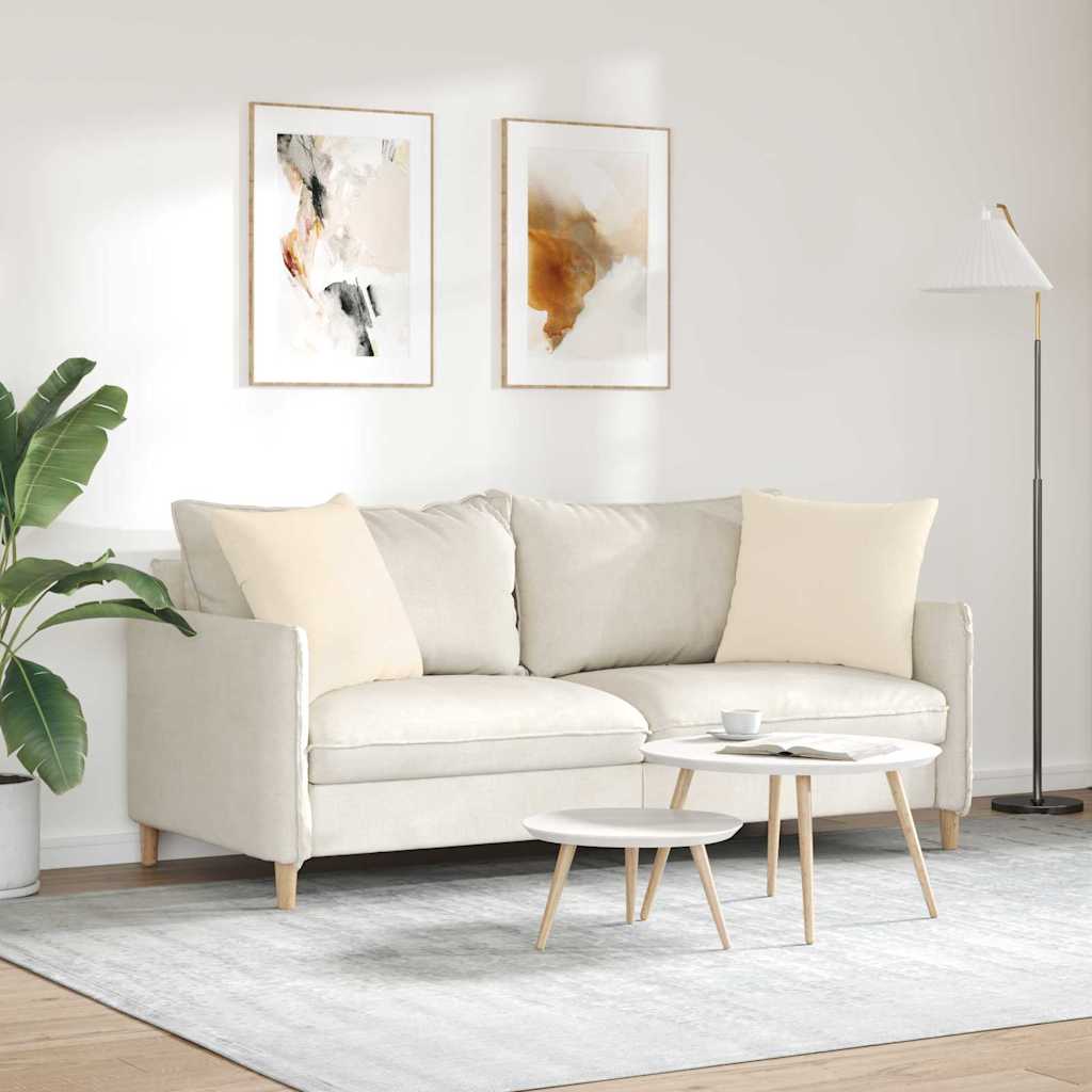 vidaXL Poduszki na sofę 2 pcs Beżowy 50 x 50 cm tkanina