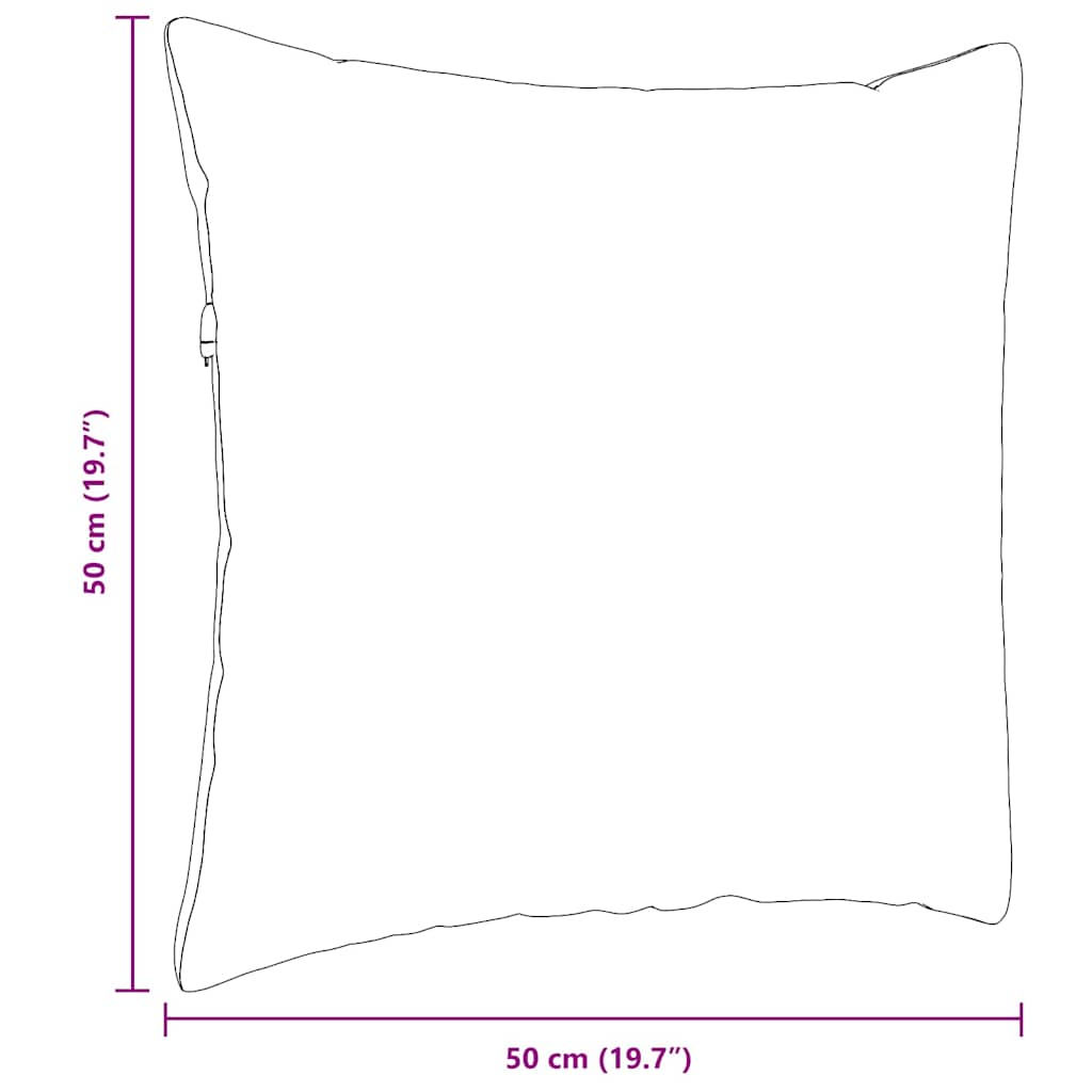vidaXL Poduszki na sofę 2 pcs Beżowy 50 x 50 cm tkanina