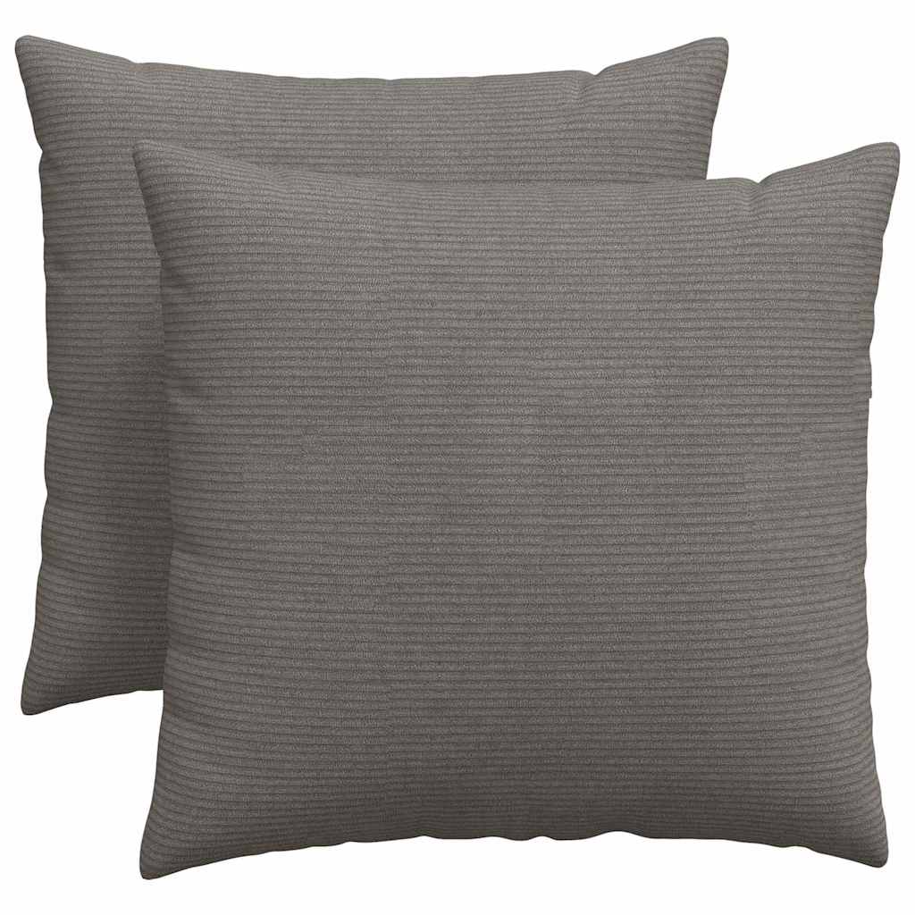 vidaXL Poduszki na sofę 2 pcs Jasnoszary 50 x 50 cm Tkanina sztruksowa