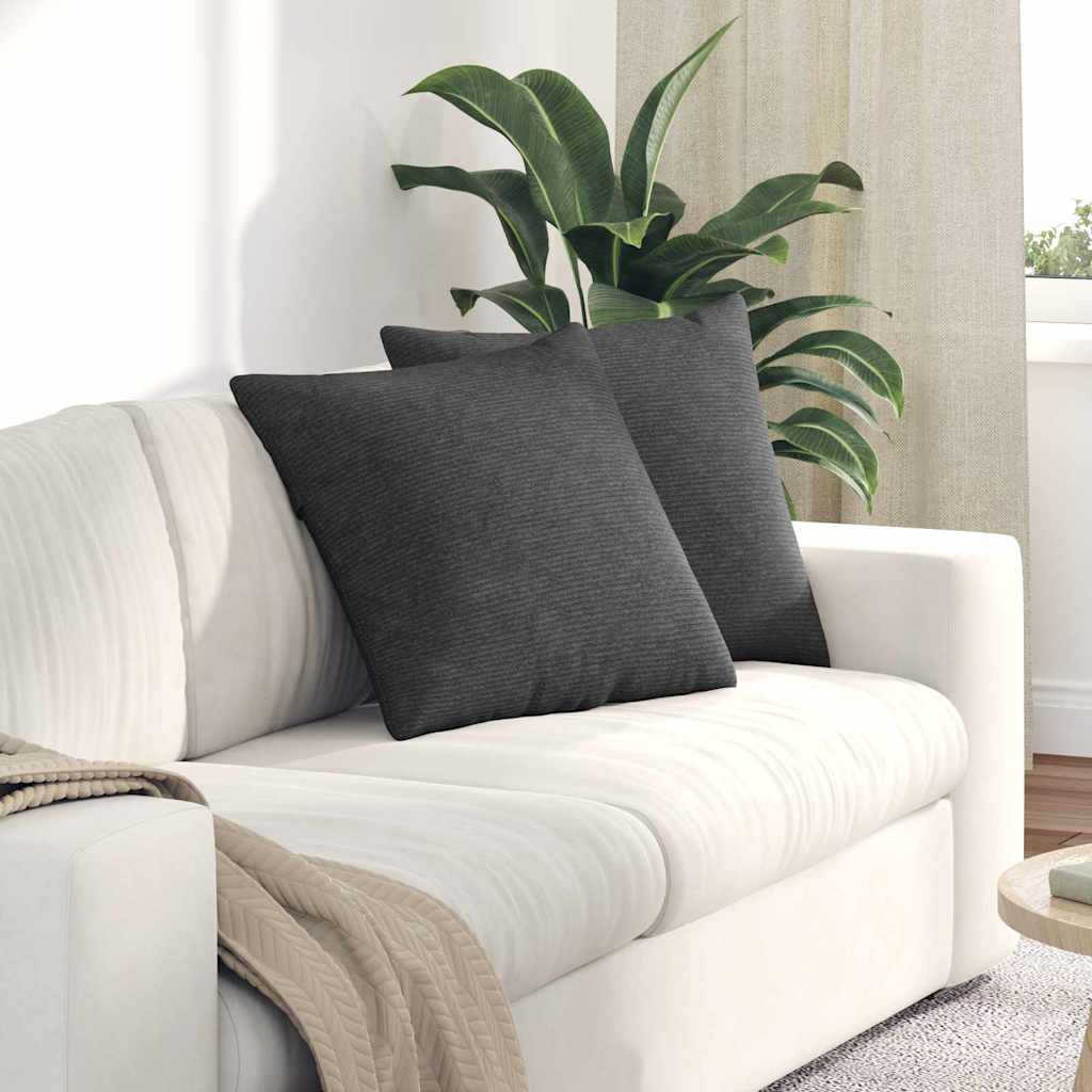 vidaXL Poduszki na sofę 2 pcs Ciemnoszary 50 x 50 cm
