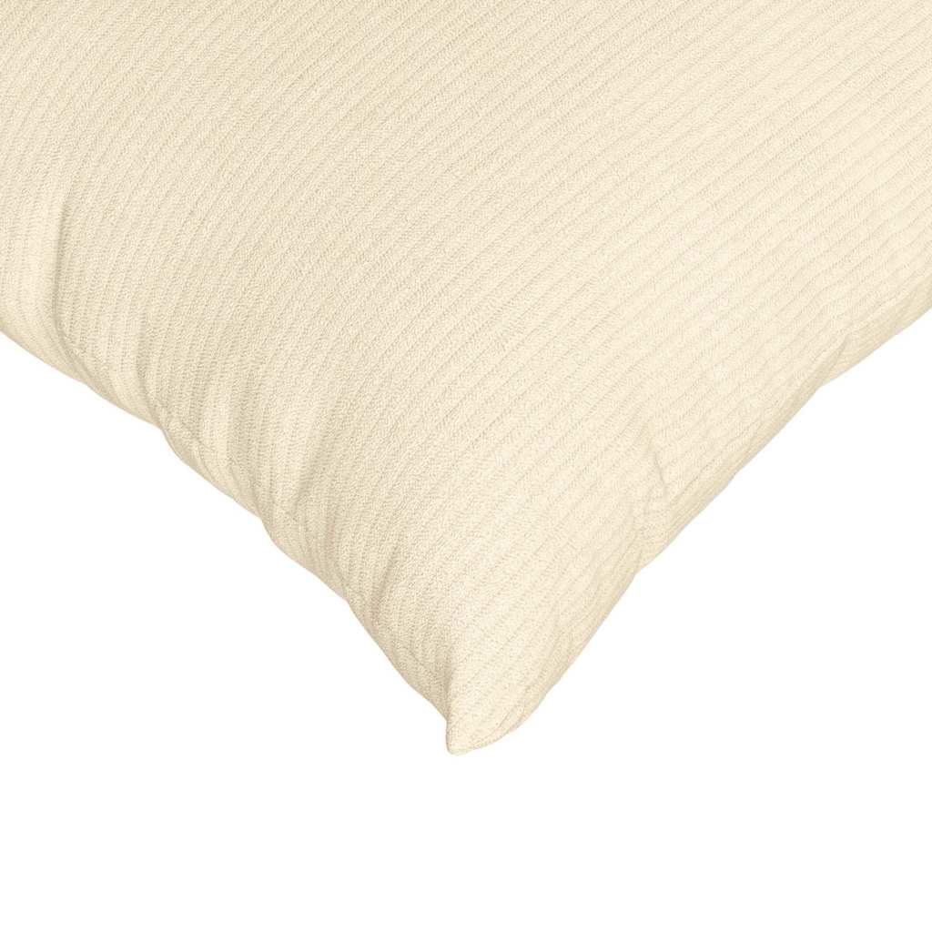 vidaXL Poduszki na sofę 2 pcs Kremowy 50 x 50 cm Tkanina sztruksowa