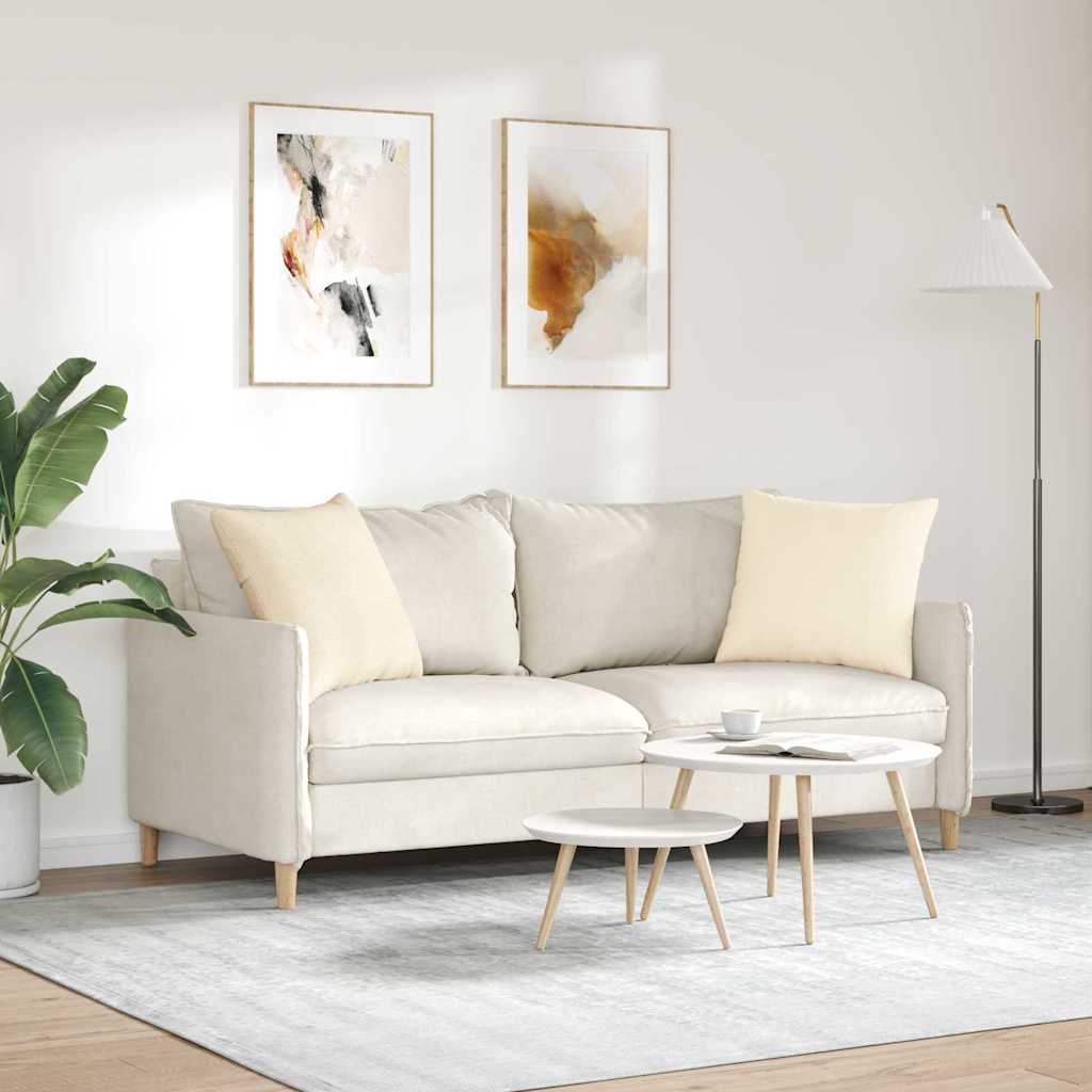 vidaXL Poduszki na sofę 2 pcs Kremowy 50 x 50 cm Tkanina sztruksowa