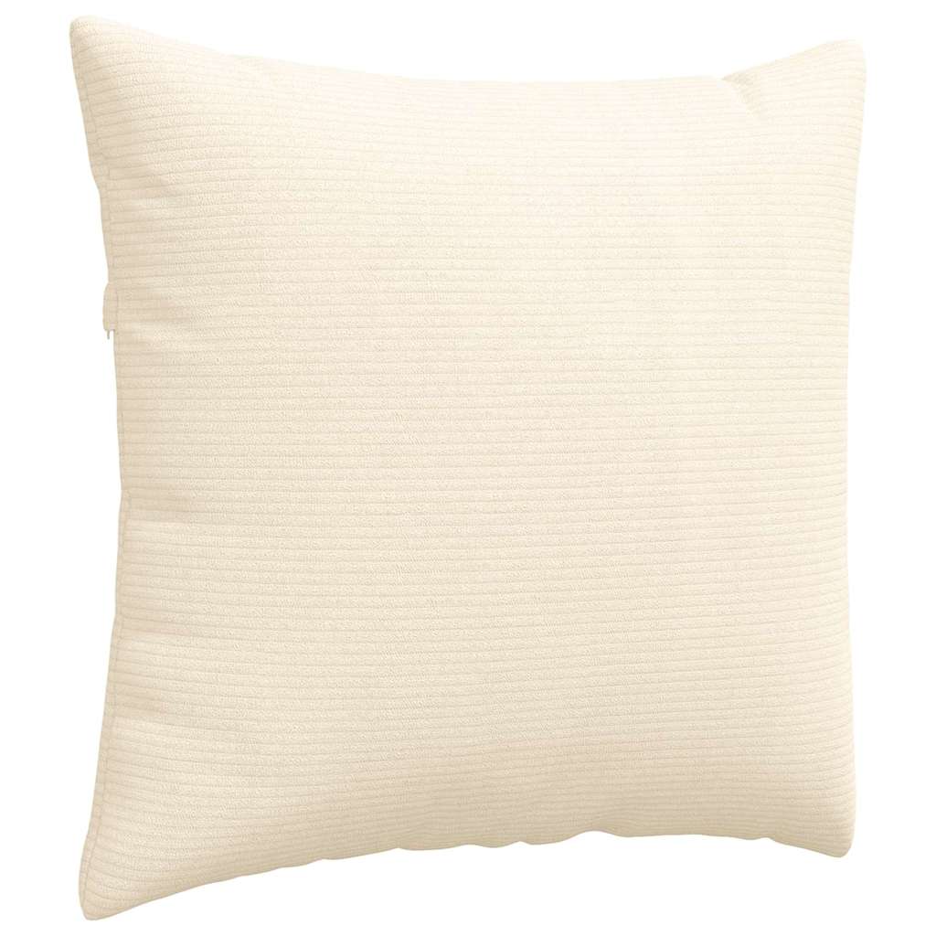 vidaXL Poduszki na sofę 2 pcs Kremowy 50 x 50 cm Tkanina sztruksowa
