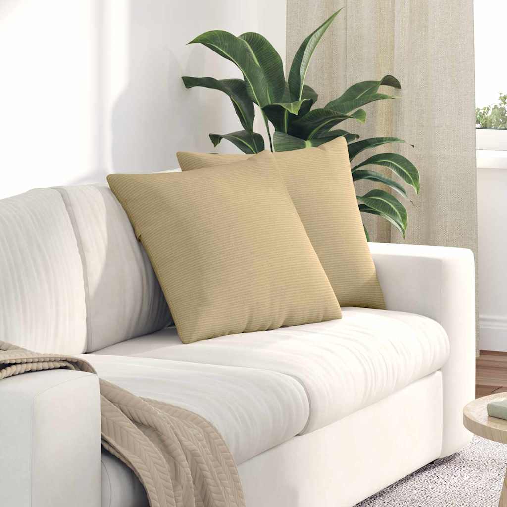 vidaXL Poduszki na sofę 2 pcs Szary zielony 50 x 50 cm