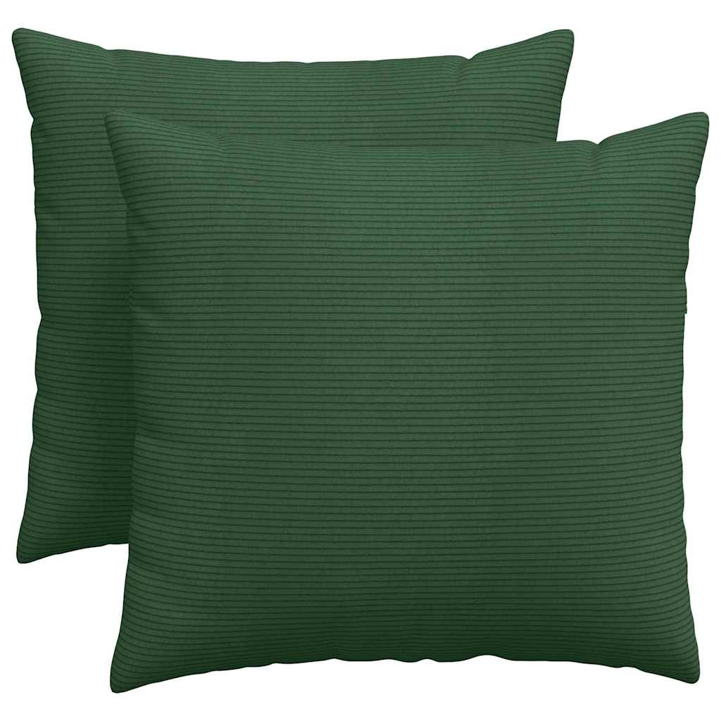 vidaXL Poduszki na sofę 2 pcs Ciemna zieleń 50 x 50 cm