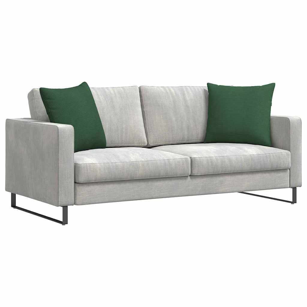 vidaXL Poduszki na sofę 2 pcs Ciemna zieleń 50 x 50 cm