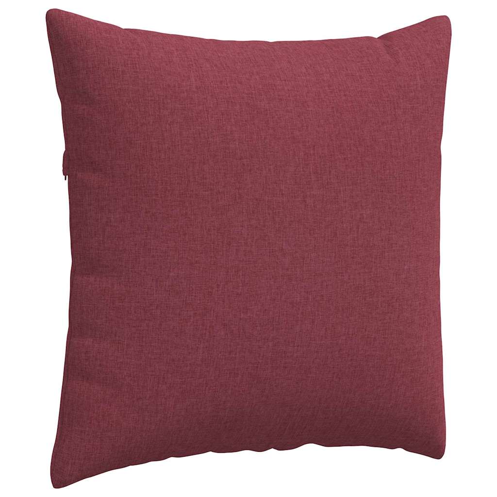vidaXL Poduszki na sofę 2 pcs Czerwone wino 60 x 60 cm tkanina