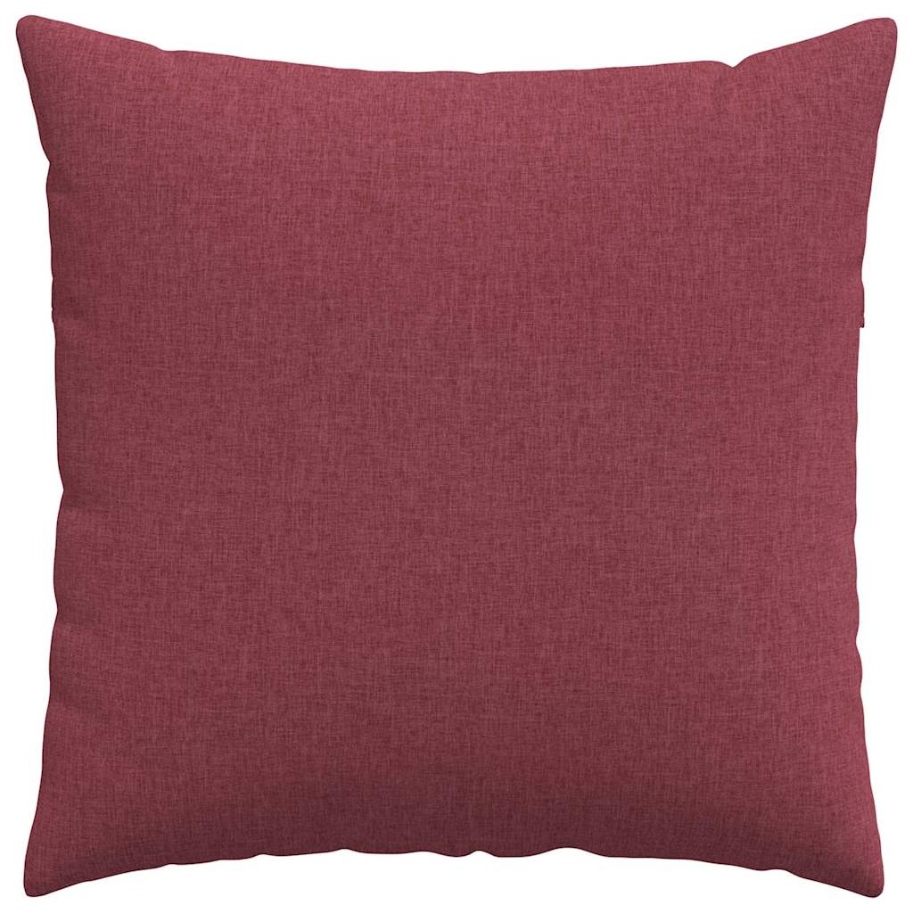vidaXL Poduszki na sofę 2 pcs Czerwone wino 60 x 60 cm tkanina