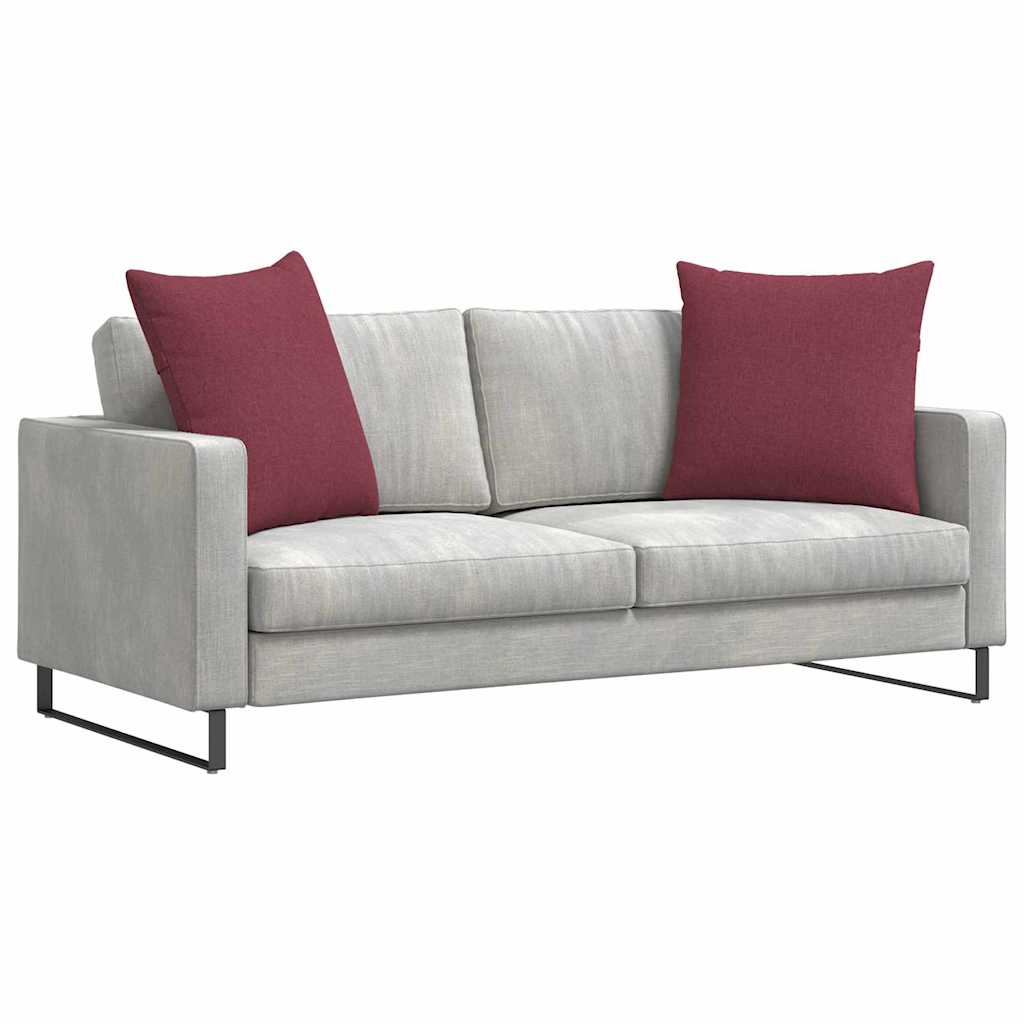 vidaXL Poduszki na sofę 2 pcs Czerwone wino 60 x 60 cm tkanina
