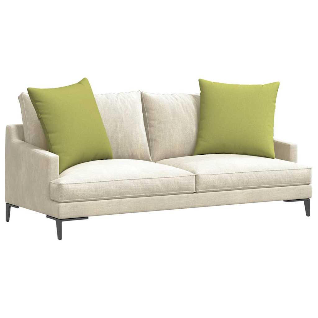 vidaXL Poduszki na sofę 2 pcs Jasnozielony 60 x 60 cm tkanina
