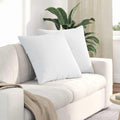 vidaXL Poduszki na sofę 2 pcs Biały 60 x 60 cm tkanina