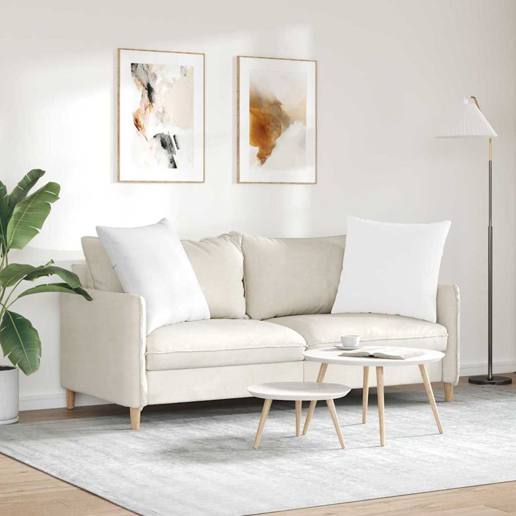 vidaXL Poduszki na sofę 2 pcs Biały 60 x 60 cm tkanina