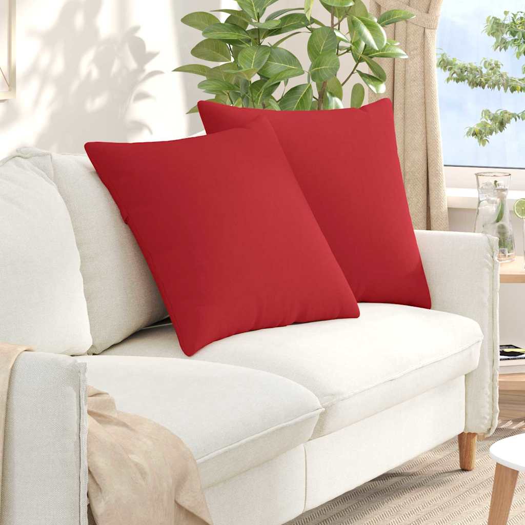 vidaXL Poduszki na sofę 2 pcs Czerwony 60 x 60 cm tkanina