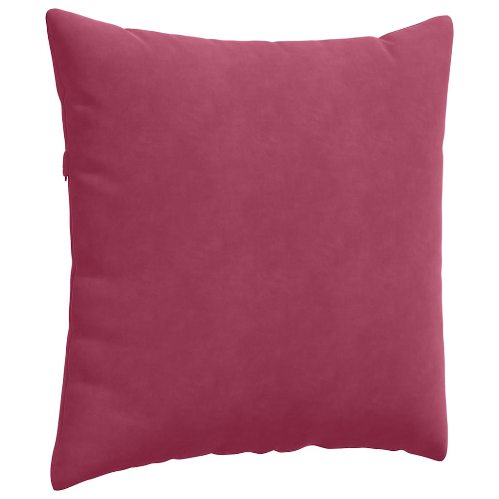 vidaXL Poduszki na sofę 2 pcs Czerwone wino 60 x 60 cm