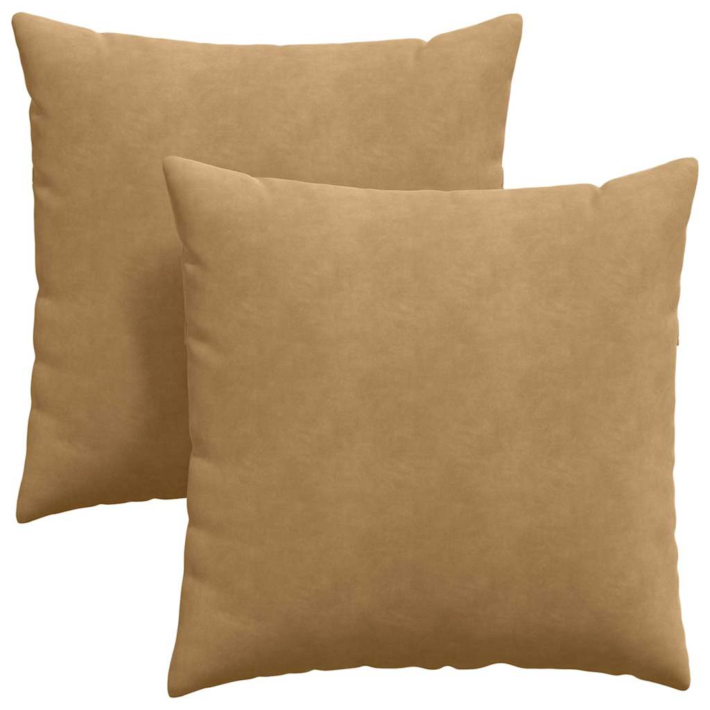 vidaXL Poduszki na sofę 2 pcs Brązowy 60 x 60 cm Tkanina sztruksowa