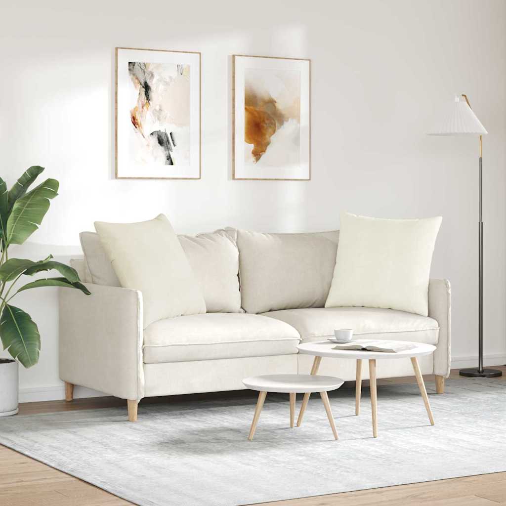vidaXL Poduszki na sofę 2 pcs Kremowy 60 x 60 cm Tkanina sztruksowa