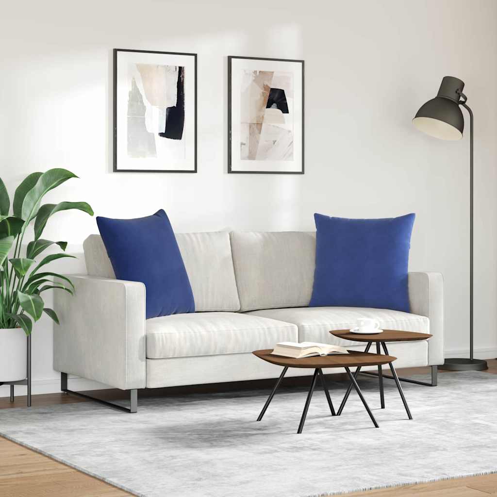 vidaXL Poduszki na sofę 2 pcs Niebieski policyjny 60 x 60 cm
