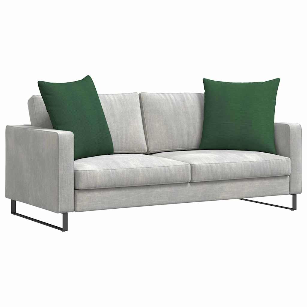 vidaXL Poduszki na sofę 2 pcs Ciemna zieleń 60 x 60 cm