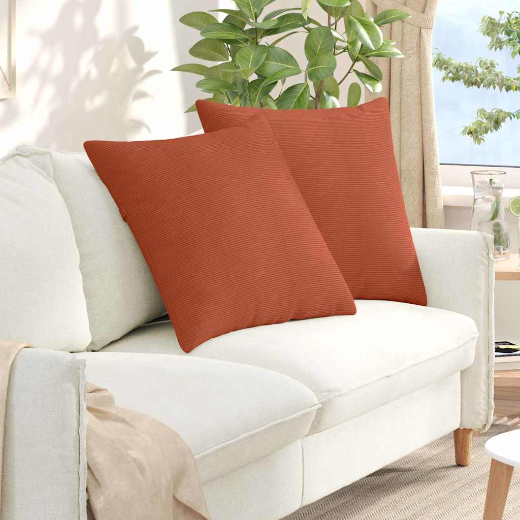 vidaXL Poduszki na sofę 2 pcs Czerwono-pomarańczowy 60 x 60 cm