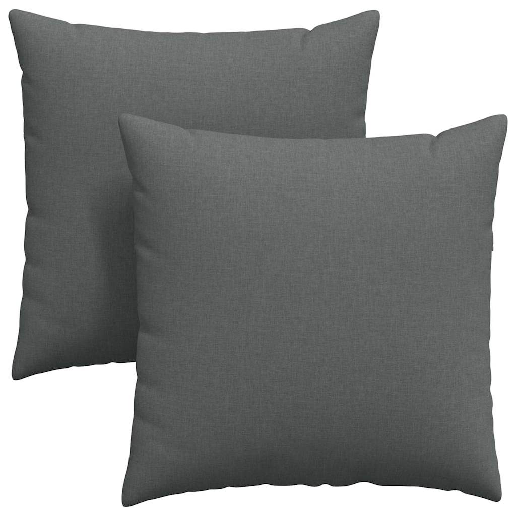 vidaXL Poduszki na sofę 2 pcs Ciemnoszary 80 x 80 cm tkanina