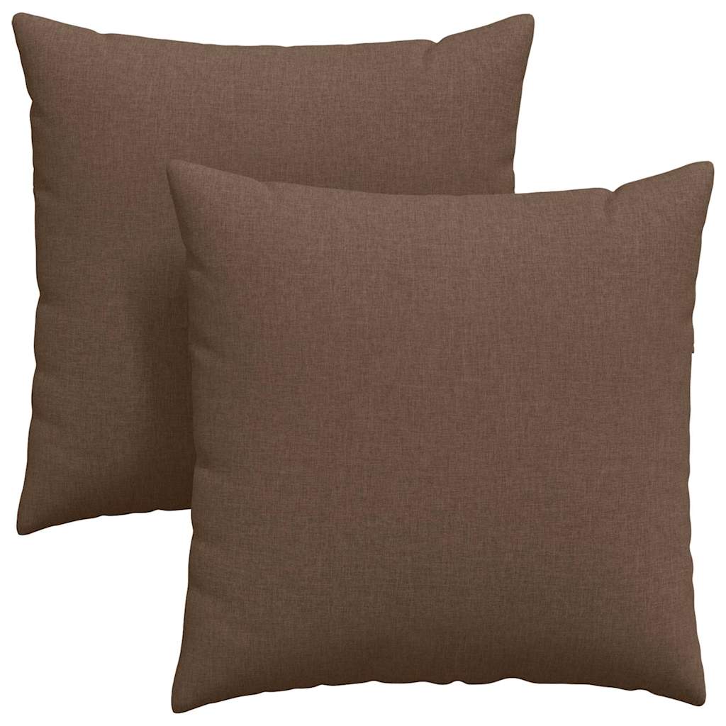 vidaXL Poduszki na sofę 2 pcs Brązowy 80 x 80 cm tkanina