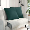 vidaXL Poduszki na sofę 2 pcs Ciemna zieleń 80 x 80 cm tkanina
