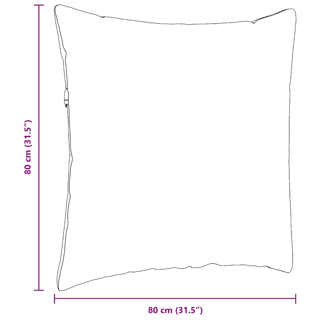 vidaXL Poduszki na sofę 2 pcs Ciemna zieleń 80 x 80 cm tkanina
