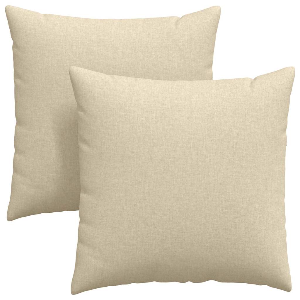 vidaXL Poduszki na sofę 2 pcs Kremowy 80 x 80 cm tkanina