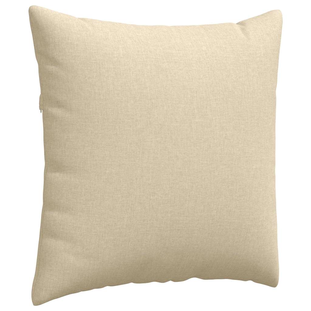 vidaXL Poduszki na sofę 2 pcs Kremowy 80 x 80 cm tkanina