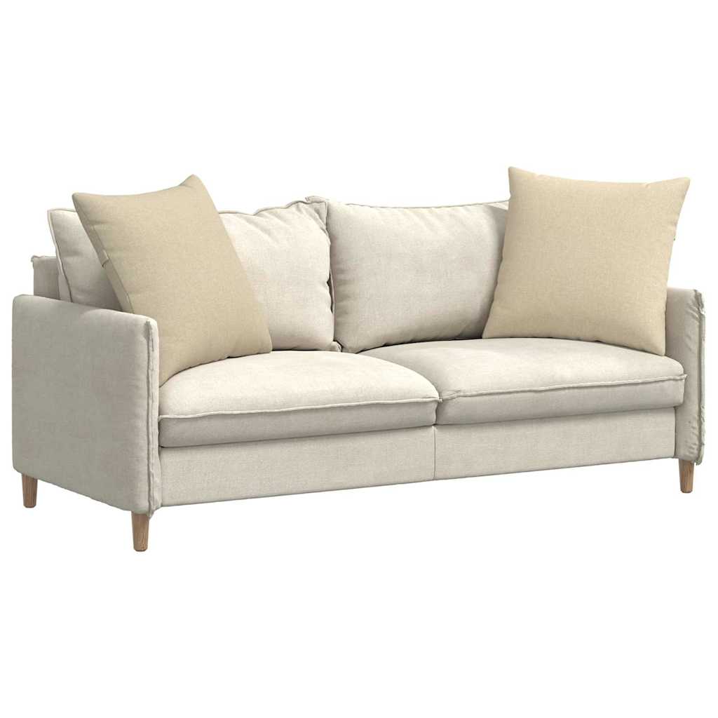 vidaXL Poduszki na sofę 2 pcs Kremowy 80 x 80 cm tkanina