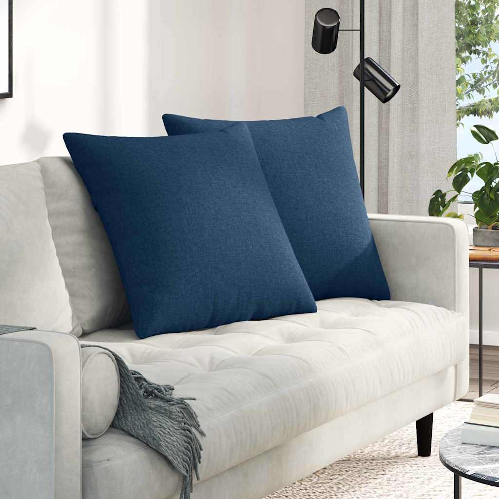 vidaXL Poduszki na sofę 2 pcs Niebieski 80 x 80 cm tkanina