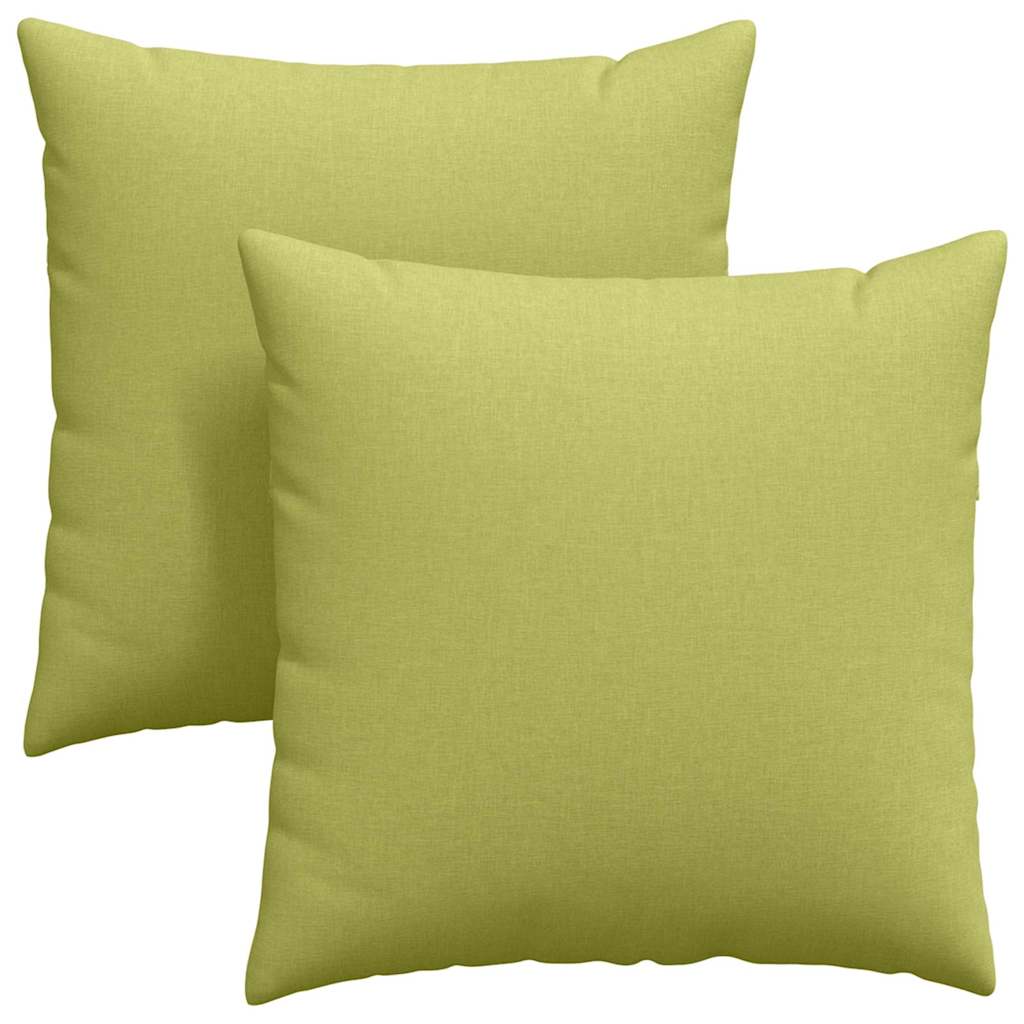 vidaXL Poduszki na sofę 2 pcs Jasnozielony 80 x 80 cm tkanina