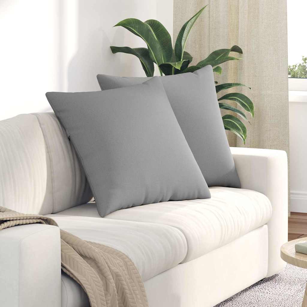 vidaXL Poduszki na sofę 2 pcs Szary chmur 80 x 80 cm tkanina