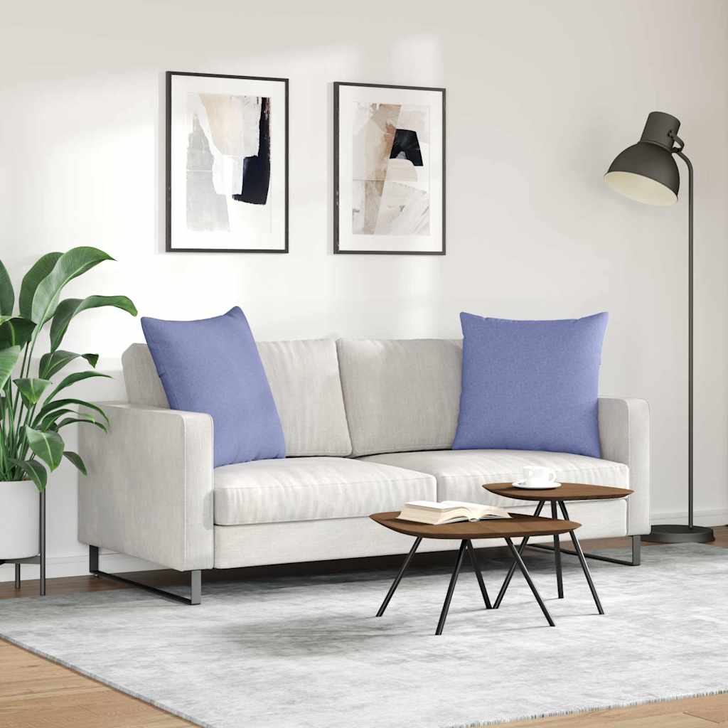 vidaXL Poduszki na sofę 2 pcs Niebieski dżins 80 x 80 cm tkanina