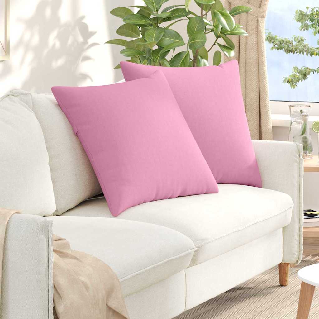 vidaXL Poduszki na sofę 2 pcs Różowy 80 x 80 cm tkanina