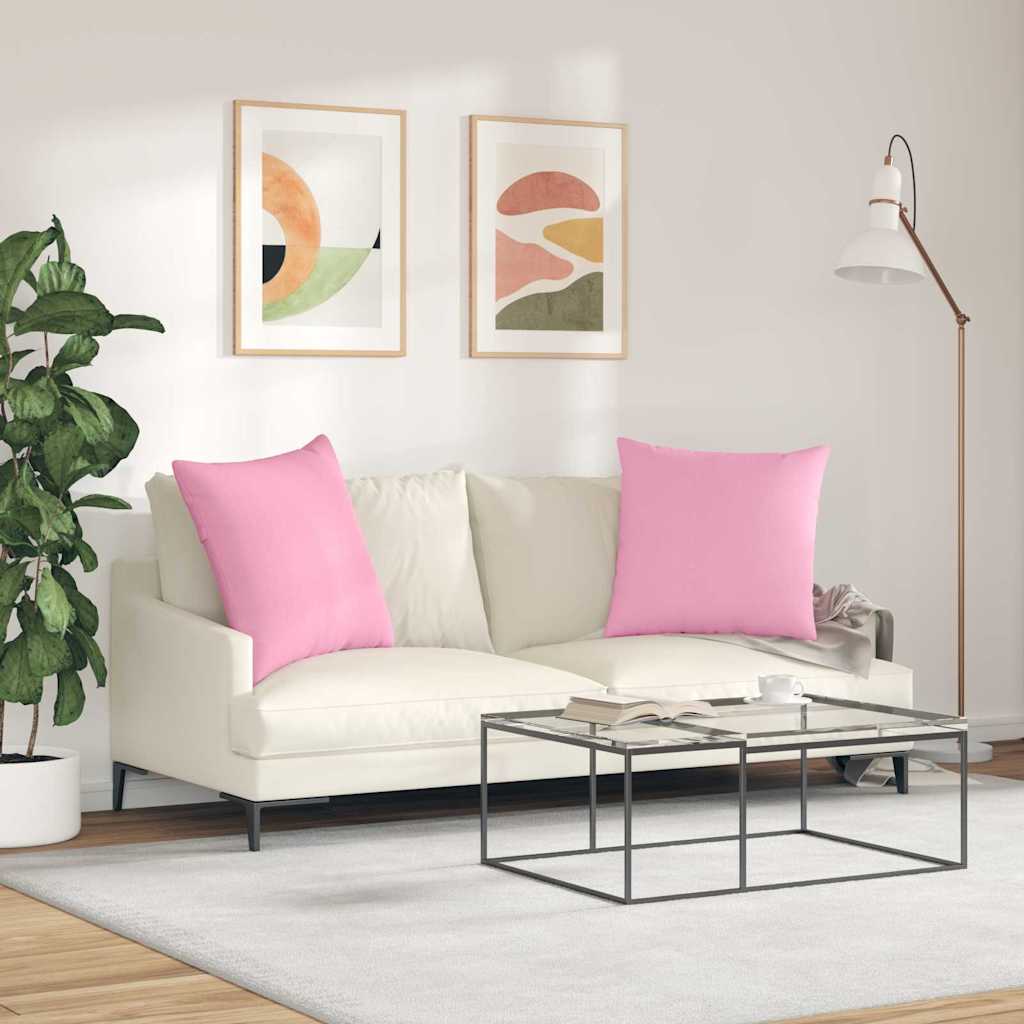 vidaXL Poduszki na sofę 2 pcs Różowy 80 x 80 cm tkanina