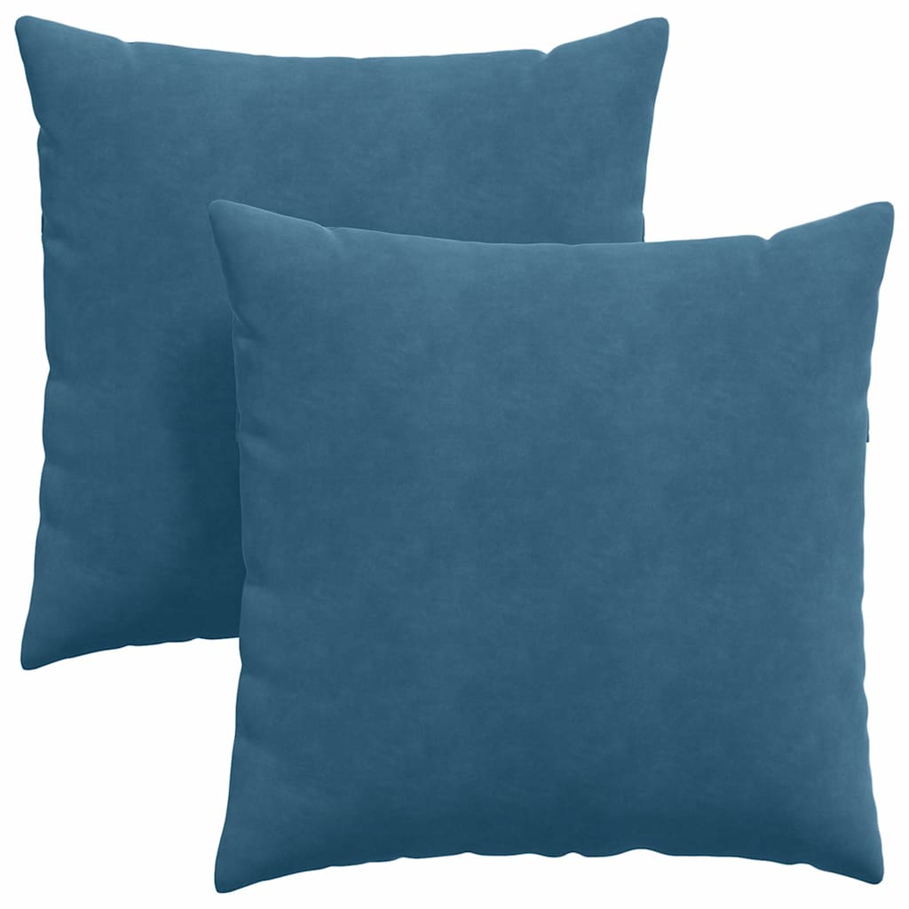vidaXL Poduszki na sofę 2 pcs Niebieski 80 x 80 cm Tkanina sztruksowa