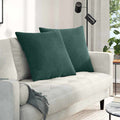 vidaXL Poduszki na sofę 2 pcs Ciemna zieleń 80 x 80 cm