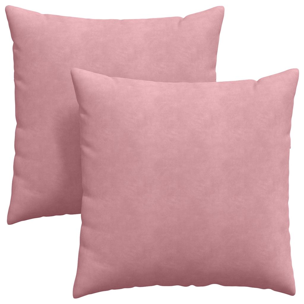 vidaXL Poduszki na sofę 2 pcs Różowy 80 x 80 cm Tkanina sztruksowa