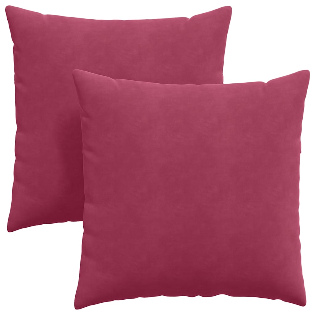 vidaXL Poduszki na sofę 2 pcs Czerwone wino 80 x 80 cm