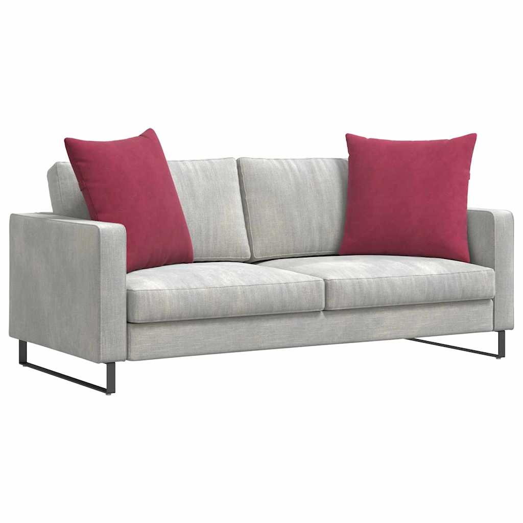 vidaXL Poduszki na sofę 2 pcs Czerwone wino 80 x 80 cm