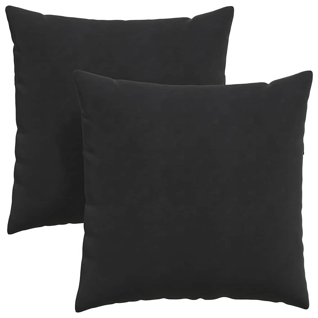 vidaXL Poduszki na sofę 2 pcs Czarny 80 x 80 cm Tkanina sztruksowa