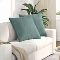 vidaXL Poduszki na sofę 2 pcs Zielony morski 80 x 80 cm