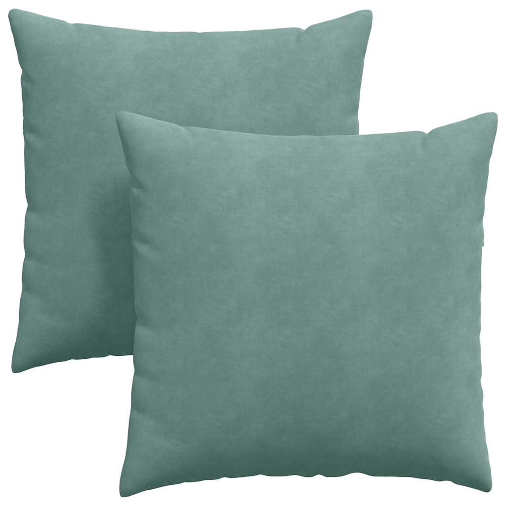 vidaXL Poduszki na sofę 2 pcs Zielony morski 80 x 80 cm