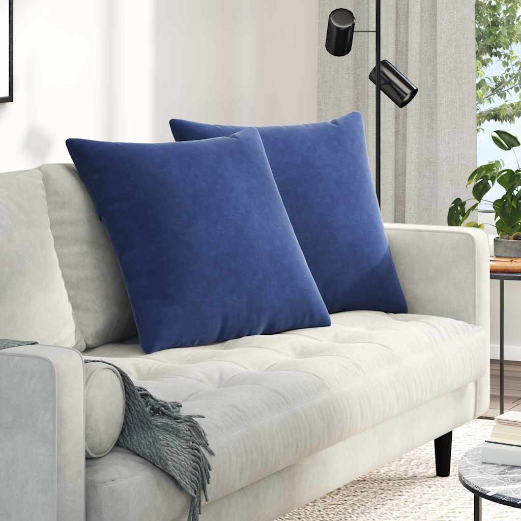 vidaXL Poduszki na sofę 2 pcs Niebieski policyjny 80 x 80 cm