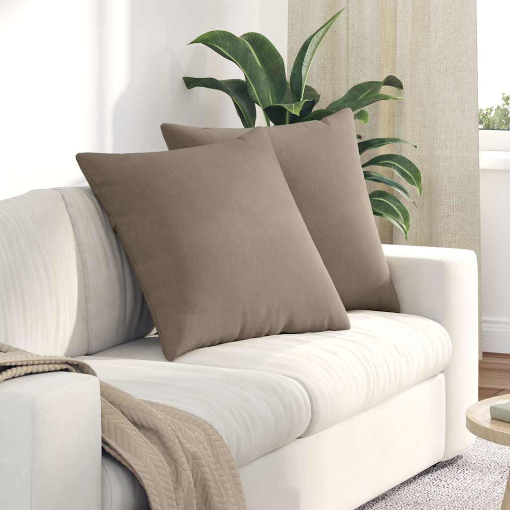 vidaXL Poduszki na sofę 2 pcs Ciemnoszary 80 x 80 cm tkanina