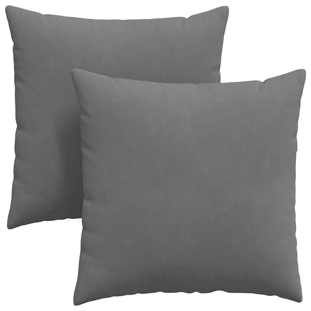 vidaXL Poduszki na sofę 2 pcs Ciemnoszary 80 x 80 cm tkanina