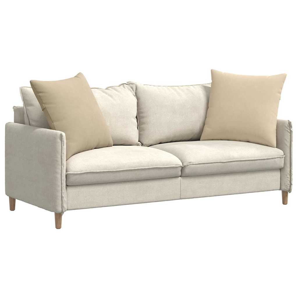 vidaXL Poduszki na sofę 2 pcs Kremowy 80 x 80 cm tkanina