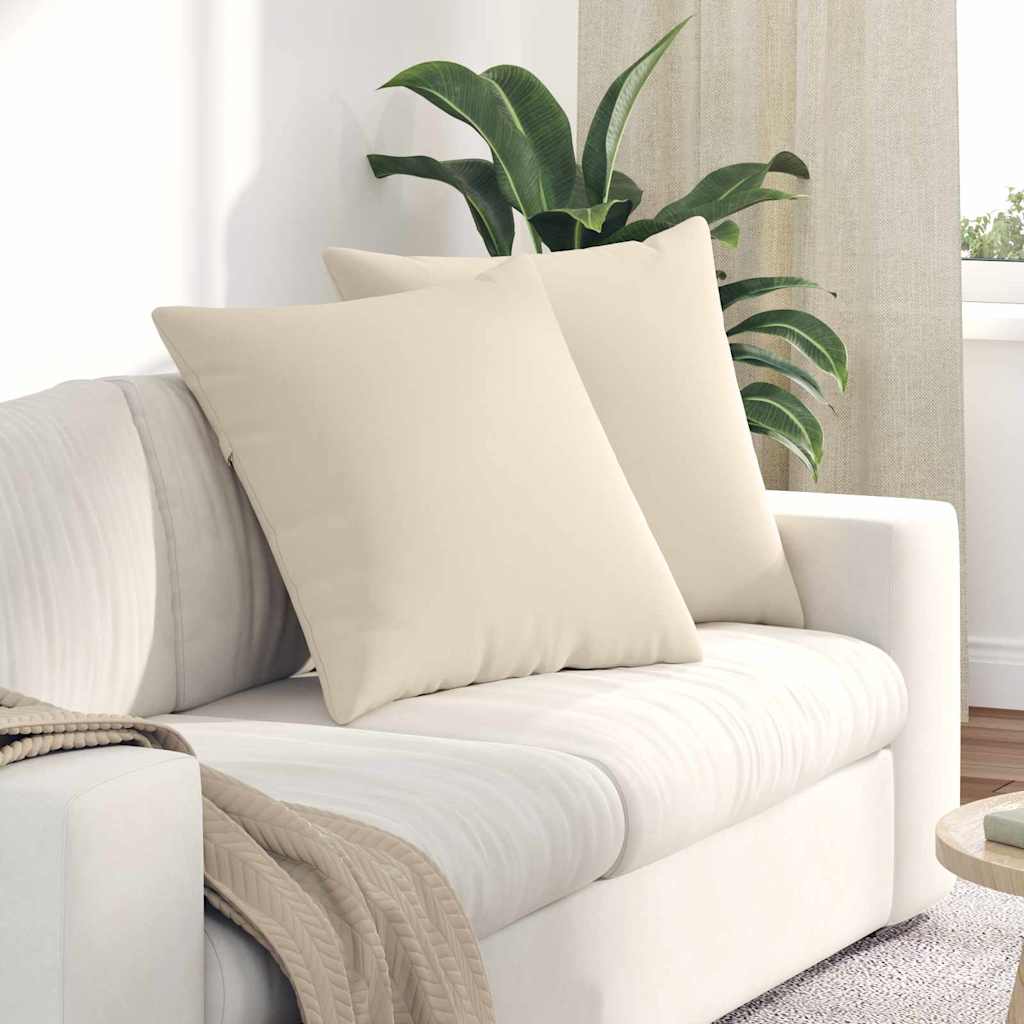 vidaXL Poduszki na sofę 2 pcs Beżowy 80 x 80 cm tkanina