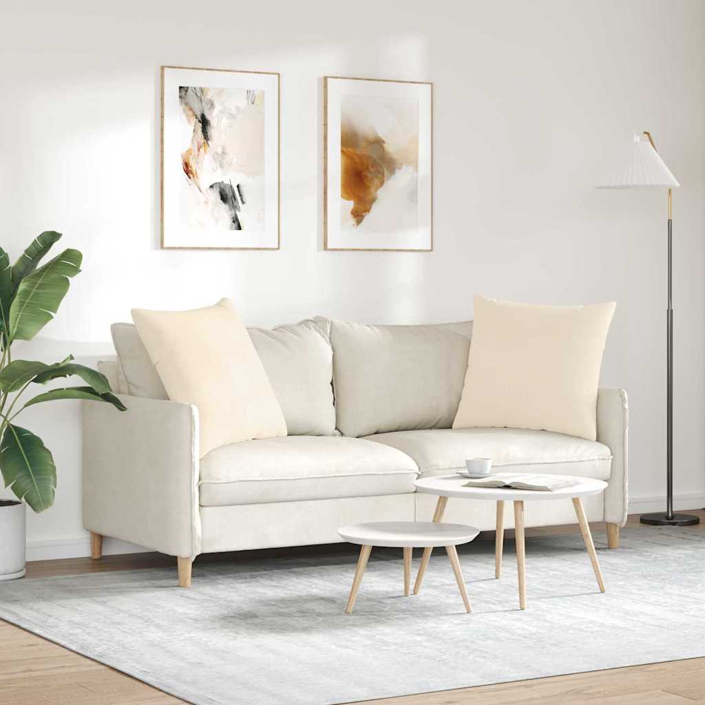 vidaXL Poduszki na sofę 2 pcs Beżowy 80 x 80 cm tkanina